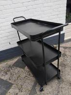 Serveerwagen (zwart), Minder dan 55 cm, Ophalen of Verzenden, Zo goed als nieuw, Rechthoekig