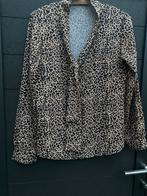 Mooie dames tijgerprint blouse met lange mouw .mt 38/40, Maat 38/40 (M), Bruin, Ophalen of Verzenden, Zo goed als nieuw