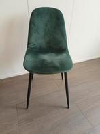 Groene velvet stoel, Huis en Inrichting, Stoelen, Ophalen, Zo goed als nieuw, Overige kleuren, Eén