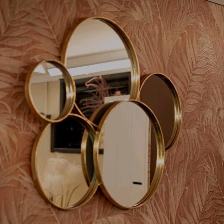 Prachtige gouden  spiegel te koop!, Huis en Inrichting, Woonaccessoires | Spiegels, Zo goed als nieuw, Minder dan 100 cm, Rechthoekig