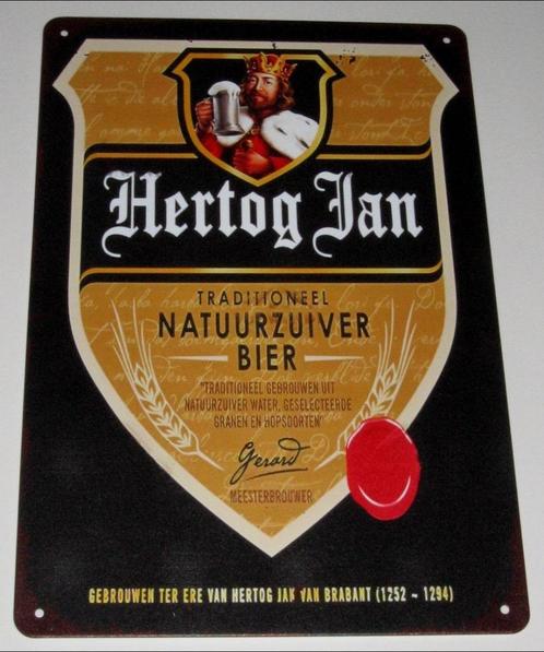 HERTOG JAN BIER : Bord Hertog Jan - Traditioneel Zuiver Bier, Verzamelen, Biermerken, Nieuw, Reclamebord, Plaat of Schild, Hertog Jan