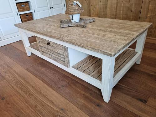 Landelijke Brocante Salontafel € 280.-, Huis en Inrichting, Tafels | Salontafels, Zo goed als nieuw, Minder dan 50 cm, 50 tot 100 cm
