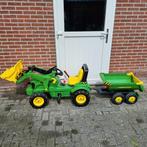 John Deere traptractor met luchtbanden, Kinderen en Baby's, Speelgoed | Buiten | Skelters, Ophalen, Gebruikt, Overige merken, Met kar of aanhanger