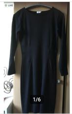 Filippa K, elegante zwarte jurk, met lange mouw, zgan M, met, Maat 38/40 (M), Ophalen of Verzenden, Zo goed als nieuw, Zwart