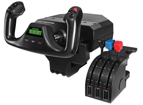 Logitech Flight Yoke + 2 Throttle Quadrants, Computers en Software, Joysticks, Zo goed als nieuw, Ophalen of Verzenden