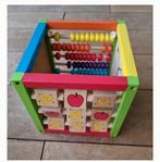 Kleurrijke houten activiteitenkubus, Ophalen of Verzenden, Zo goed als nieuw, Overige typen