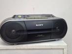 vintage draagbare cd speler  radio cassettedeck sony, Audio, Tv en Foto, Cd-spelers, Ophalen of Verzenden, Philips, Met radio