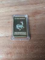 Vergulde Krugerrand Gouden Baar, Ophalen of Verzenden, Goud