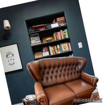 Chesterfield look-a-like tweepersoonsbank beschikbaar voor biedingen