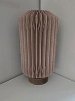 Mooie linnen tafellamp, Ophalen, Rond, Zo goed als nieuw, Bruin