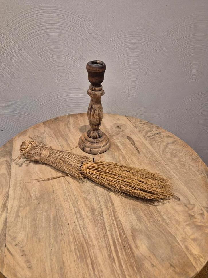 Kaarsenstandaard & Decoratie Kwast Set, Huis en Inrichting, Woonaccessoires | Overige, Zo goed als nieuw, Ophalen of Verzenden