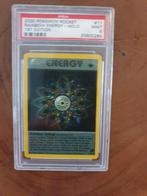 Rainbow Energy holo 1e edition 17/82 Team Rocket PSA 9, Ophalen of Verzenden, Nieuw, Losse kaart, Foil
