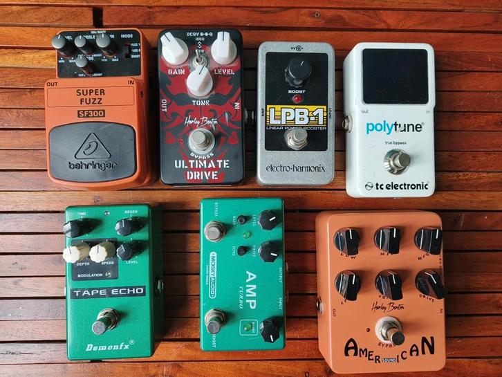 Complete Gitaar Pedaal Set (7 stuks) – Ideaal voor Beginners, Muziek en Instrumenten, Effecten, Ophalen of Verzenden