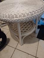 Witte rotan tuinset - als nieuw!, Tuin en Terras, Tuinsets en Loungesets, Rotan, Zo goed als nieuw, Tuinset, Eettafel