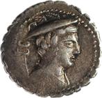 C. Mamilius Limetanus, AR Serratus Denarius, Rome, 82 v.Chr, Ophalen of Verzenden, Italië, Losse munt, Zilver