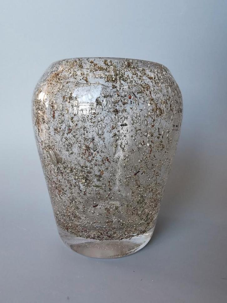 Vintage glas bubble vaas Floris Meydam Leerdam ?, Antiek en Kunst, Antiek | Glas en Kristal, Verzenden