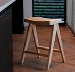 Nieuwe Barkruk - Eikenhout & Rotan, scandinavisch, 60 tot 90 cm, Ophalen of Verzenden, Zo goed als nieuw, 1 kruk