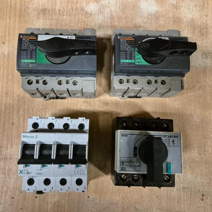 3x elektra hoofdschakelaar 3 fase 400 volt MOELLER / DUCO, Hobby en Vrije tijd, Elektronica-componenten, Nieuw, Ophalen of Verzenden