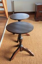 2 bijzettafels fa. flamant van hout, Huis en Inrichting, Ophalen, Gebruikt, Rond, 55 tot 75 cm