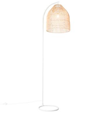 Qazqa Landelijke vloerlamp wit riet Z.G.A.N.  beschikbaar voor biedingen