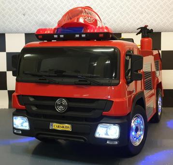 Kinder brandweer truck - soft start - leren zit - met RC beschikbaar voor biedingen