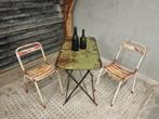 Oude bistroset tuinset tafel 2 stoelen, Antiek en Kunst, Curiosa en Brocante, Ophalen of Verzenden