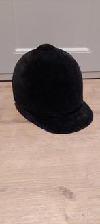 Vintage paardrijcap fluweel maat 57, Dieren en Toebehoren, Paardrijkleding, Gebruikt, Dressuur, Ophalen of Verzenden, Dames