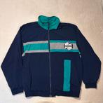 Vintage windbreaker navy blauw groen retro 90s XL, Blauw, Ophalen of Verzenden, Zo goed als nieuw, Maat 56/58 (XL)