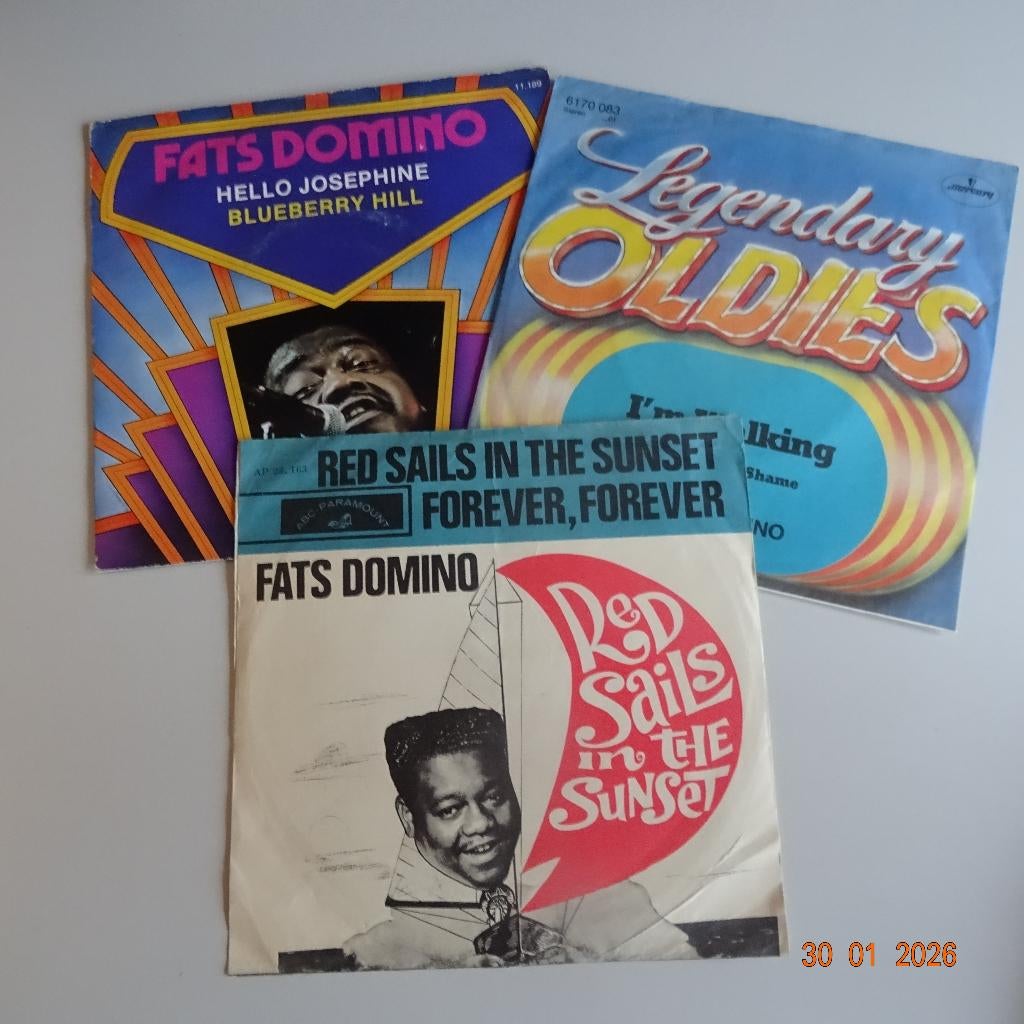 3 singles van Fats Domino, Cd's en Dvd's, Vinyl Singles, Gebruikt, Verzenden, 7 inch, Single