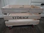 Storage | Houten kist | Bak | Wieltjes | Opberg, Huis en Inrichting, Ophalen, Minder dan 50 cm, 50 tot 100 cm, Zo goed als nieuw