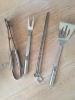 Barbeque gereedschap 4 delig rvs 35 cm lang nieuw, Ophalen of Verzenden