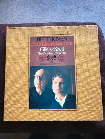Beethoven - Klavierkonzerte Gilels/Szell 5 LP Box beschikbaar voor biedingen