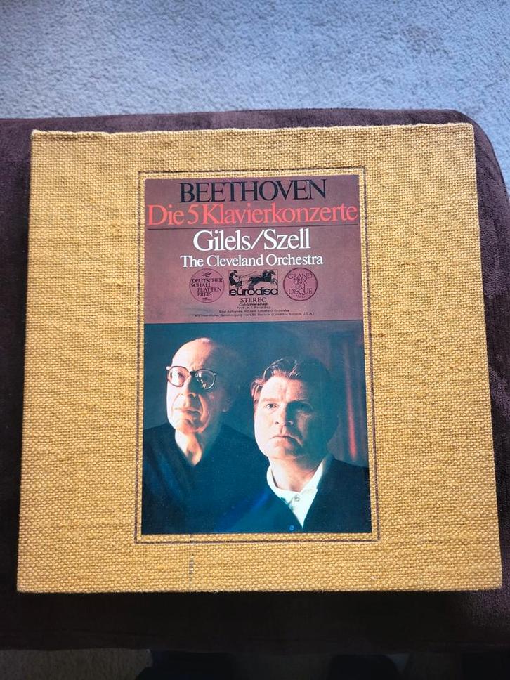 Beethoven - Klavierkonzerte Gilels/Szell 5 LP Box, Cd's en Dvd's, Vinyl | Klassiek, Gebruikt, Classicisme, Orkest of Ballet, 12 inch