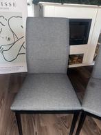 Grijze Stoffen Stoelen - Set van Twee, Huis en Inrichting, Stoelen, Ophalen, Twee, Zo goed als nieuw, Metaal