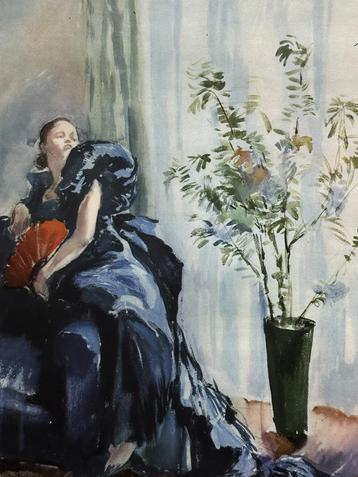 Mode prent uit L'Illustriation 1936, naar aquarel E. Drian beschikbaar voor biedingen