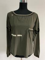 Top2 - Legergroene Zip73 topje met lange mouwen maat L (1), Maat 38/40 (M), Ophalen of Verzenden, Zo goed als nieuw, Lange mouw