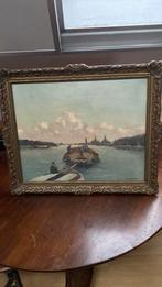 Convooi op de rivier Aris Knikker (1887-1962), Ophalen of Verzenden