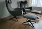 Design on Stock uniek 2 x Nosto Fauteuil + kussen + Hocker, Huis en Inrichting, Fauteuils, Metaal, 75 tot 100 cm, Ophalen of Verzenden