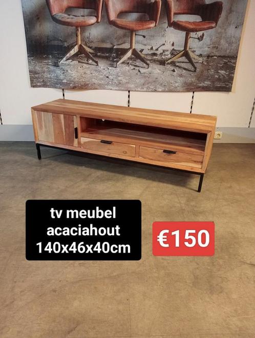 Nieuw tv meubel acaciahout 140x46x40cm €150, Huis en Inrichting, Woonaccessoires | Overige, Nieuw, Ophalen