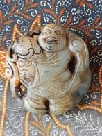 Mooi antiek Chinees jade amulet met Boeddha 5,2 cm., Antiek en Kunst, Ophalen of Verzenden