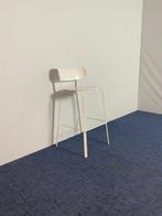 3 x Barkruk La Palma Stil, metaal, wit, wit frame, Ophalen, Gebruikt, Met voetsteun, 60 tot 90 cm