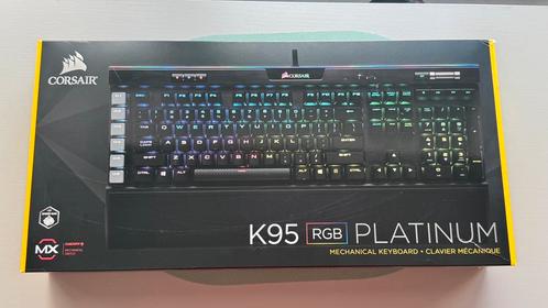 Corsair K95 RGB PLATINUM Gaming-toetsenbord CHERRY MX Speed, Computers en Software, Toetsenborden, Zo goed als nieuw, Qwerty, Bedraad