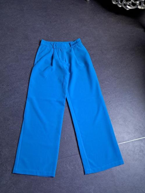 Wijde blauwe broek, Kleding | Dames, Broeken en Pantalons, Zo goed als nieuw, Maat 36 (S), Blauw, Lang, Ophalen of Verzenden