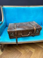 Vintage oude leren koffer uit UK, Ophalen of Verzenden, Zo goed als nieuw