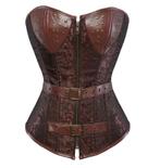 Bruine kunst leren korset bustier steampunk gothic dames, Kleding | Dames, Verzenden, Bruin, Body of Korset