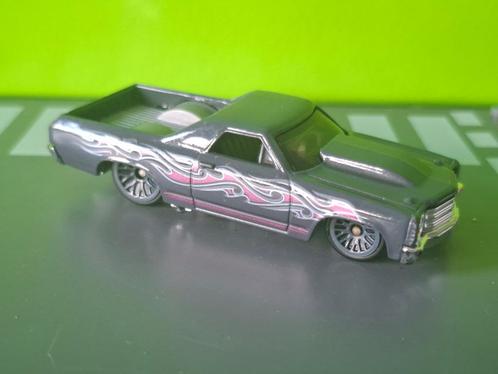 Hotwheels - 1971 Chevrolet El Camino [grijs] 1/64, Hobby en Vrije tijd, Modelauto's | Overige schalen, Zo goed als nieuw, Auto