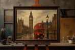 Londen & rode bus - op aanvraag geschilderd - On Demand Art, Antiek en Kunst, Kunst | Schilderijen | Modern, Verzenden