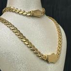 14 karaats gouden ketting armband cuban schakel, Ophalen of Verzenden, Zo goed als nieuw, Goud