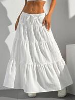 Nieuw maxi witte rok casual, Wit, Nieuw, Ophalen of Verzenden, Maat 36 (S)