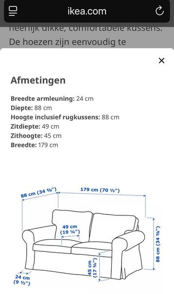 Ektorp donkergrijs 2 zitsbank 179cm - afbeelding 5